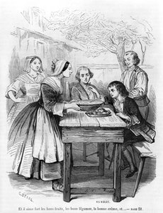 1851年に出版されたJean-Jacques Rousseau（1712-78）による「L&39;Emile」のイラスト